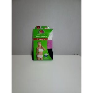 Fruit Of TheLoom Women's 3 Pair Boy Shorts Cotton Stretch Underwear Panties 5 Sm